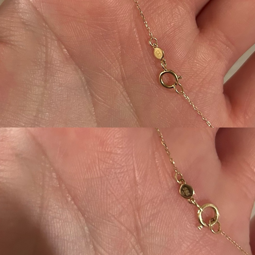 gorjana | diamond pave alphabet bracelet - N in 14k solid gold ↷ - Picture 12 of 16